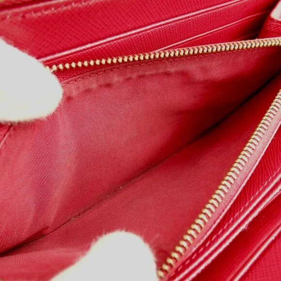 812159AM (C2) Prada Wallet Long Red Leather - Picture 9 of 13